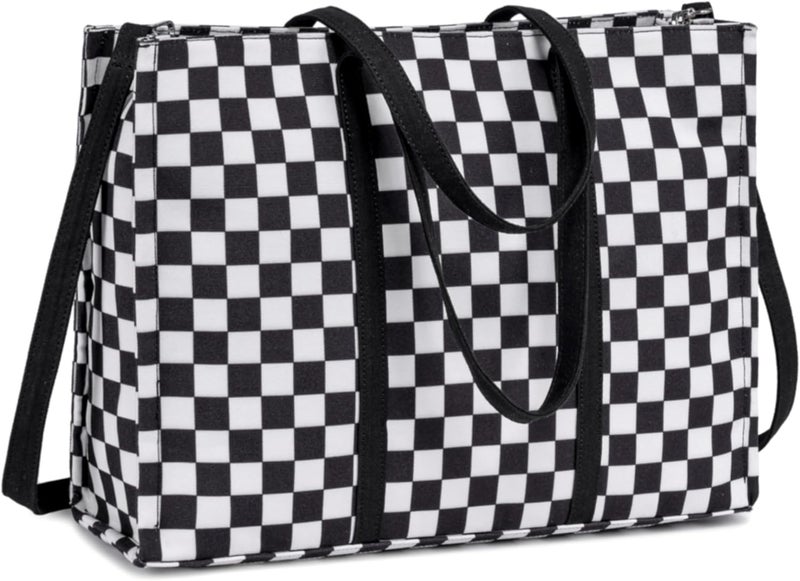 BTOOP Laptop Tote Bag for Women Work 15.6 inch Canvas Shoulder Bags Computer Messenger Purse Teacher Handbag Office Briefcase - Image 1
